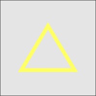 trojuholníkový tvar lustra